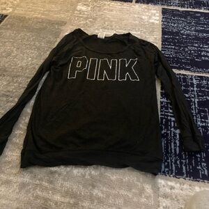 Victoria's Secret Black Top with Pink Label